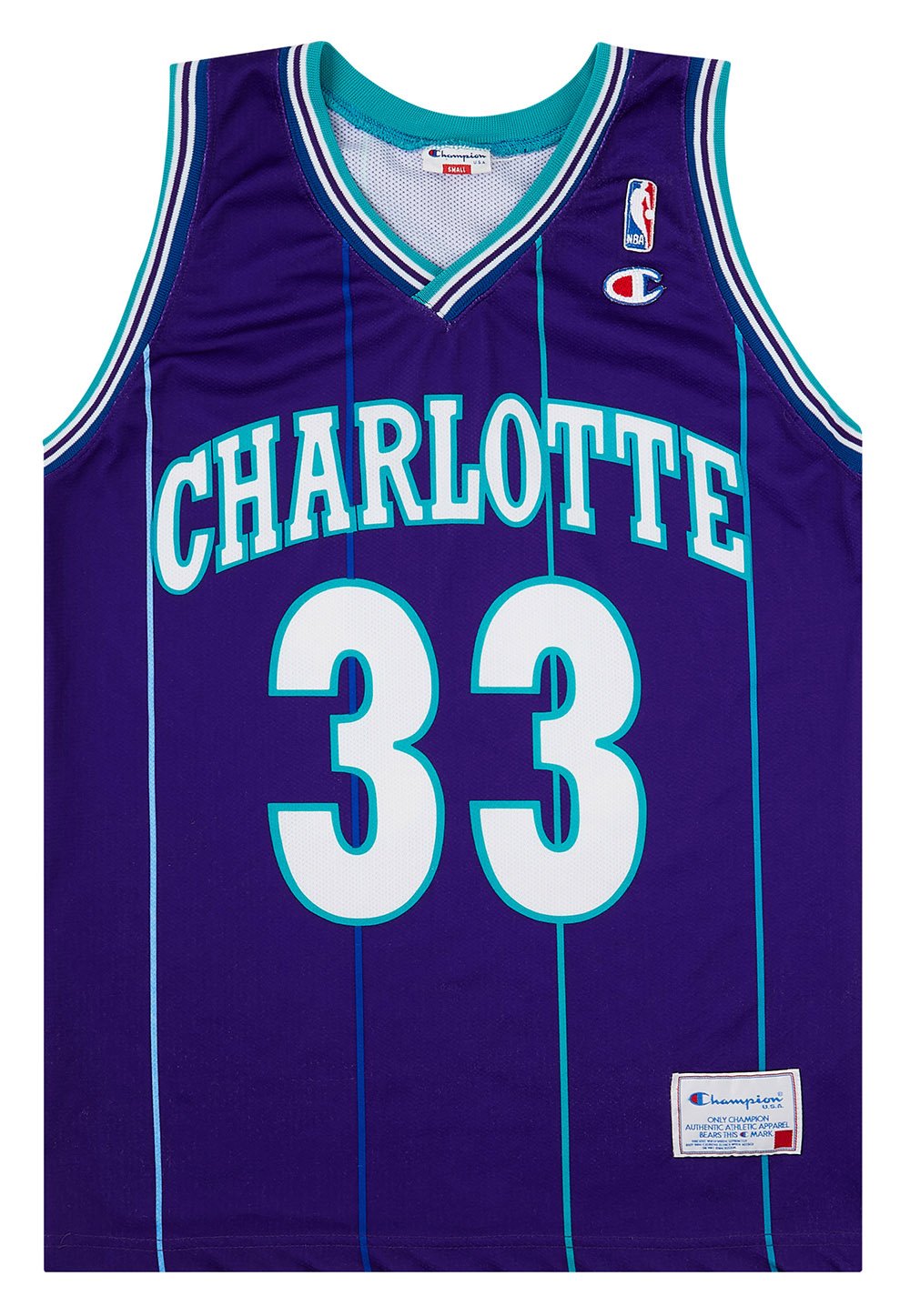 1994-95 Charlotte Hornets Mourning #33 Alternate Jersey (Excellent)