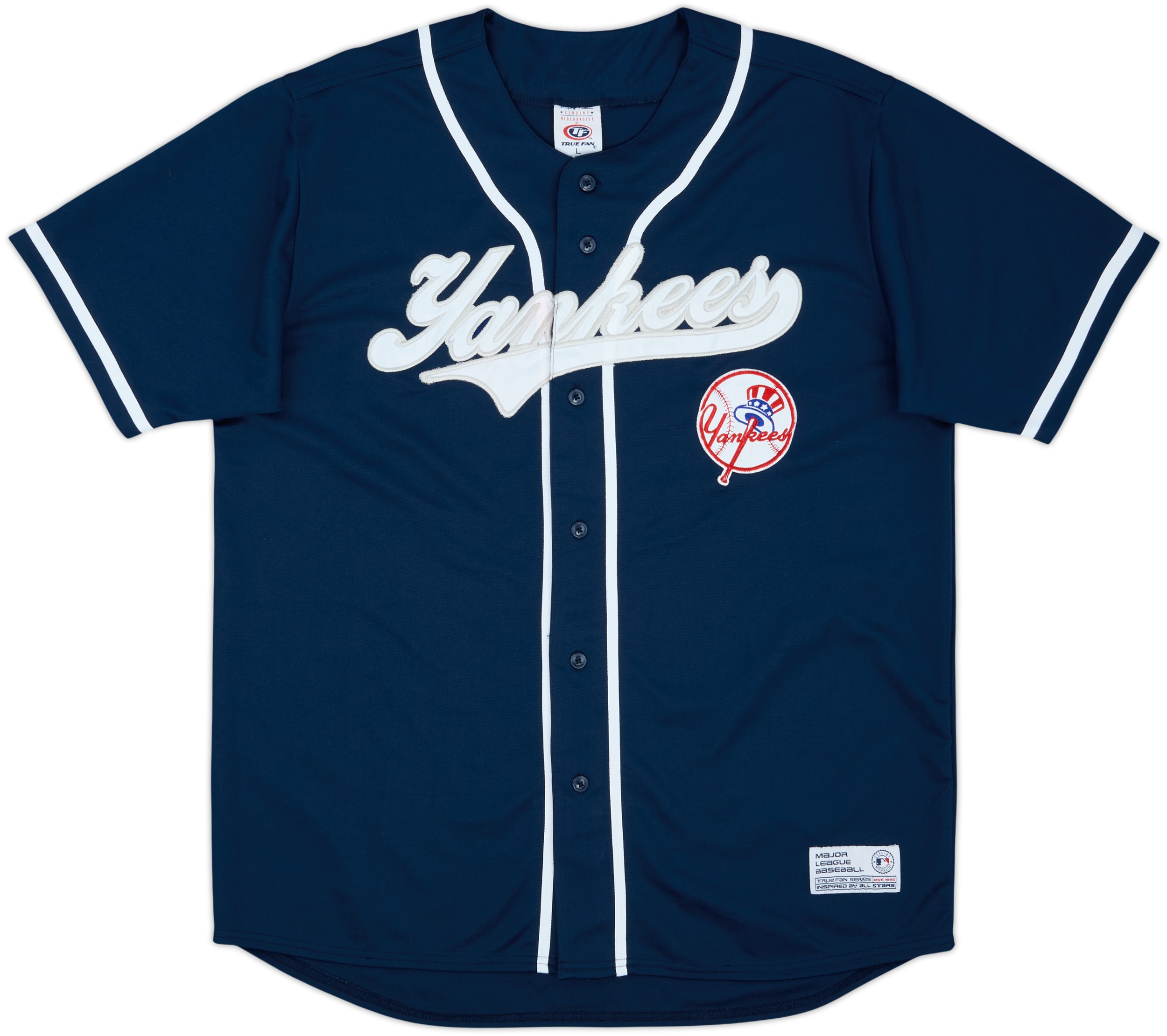 2000s New York Yankees True Fan Jersey - Yankees Script Logo Patch