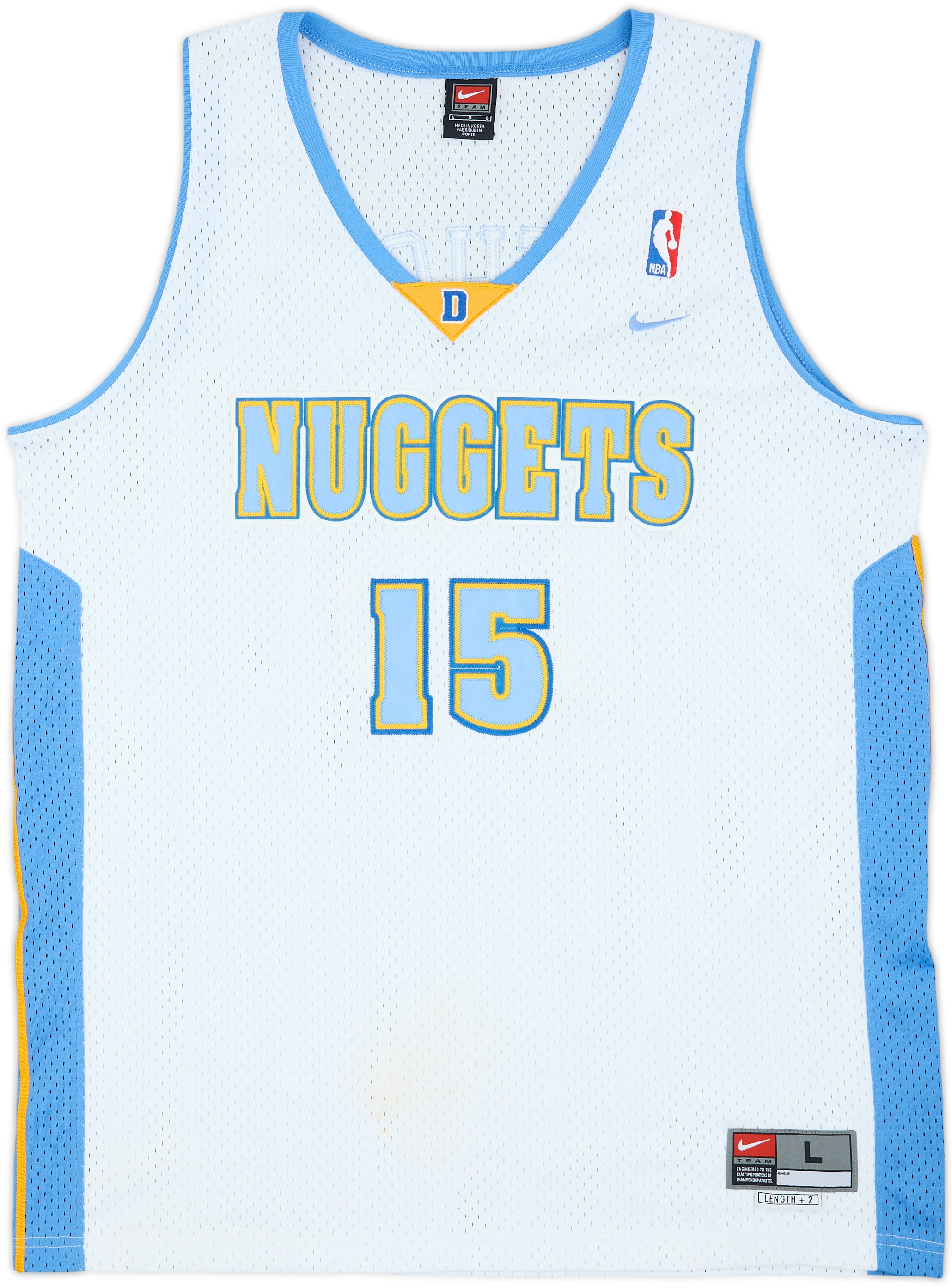 2003-04 Denver Nuggets Anthony #15 Home Jersey - Light Blue
