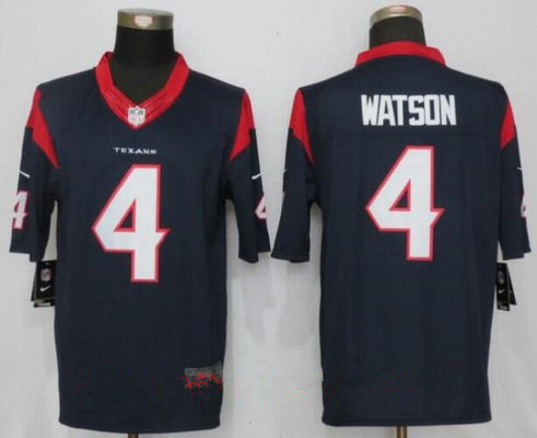 2017 Draft Houston Texans 4 Deshaun Watson Navy Blue Alternate Limited Jersey - Edition 1