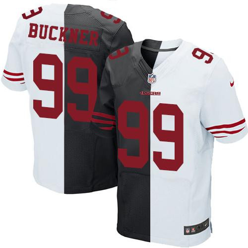 49ers 99 Deforest Buckner Black White Split Limited Jersey