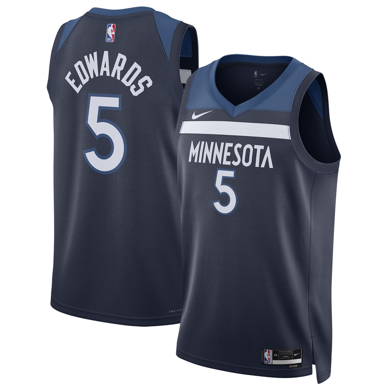 Anthony Edwards #5 Minnesota Timberwolves Icon Edition Swingman Jersey - Navy