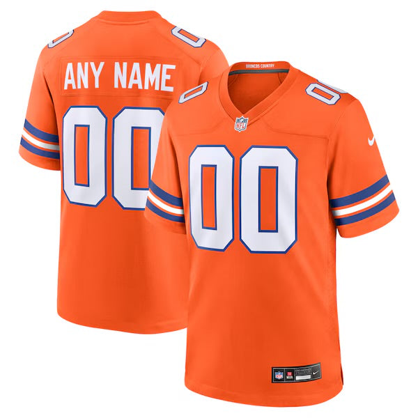 Any name Number customized Denver Broncos Jersey Classic Orange
