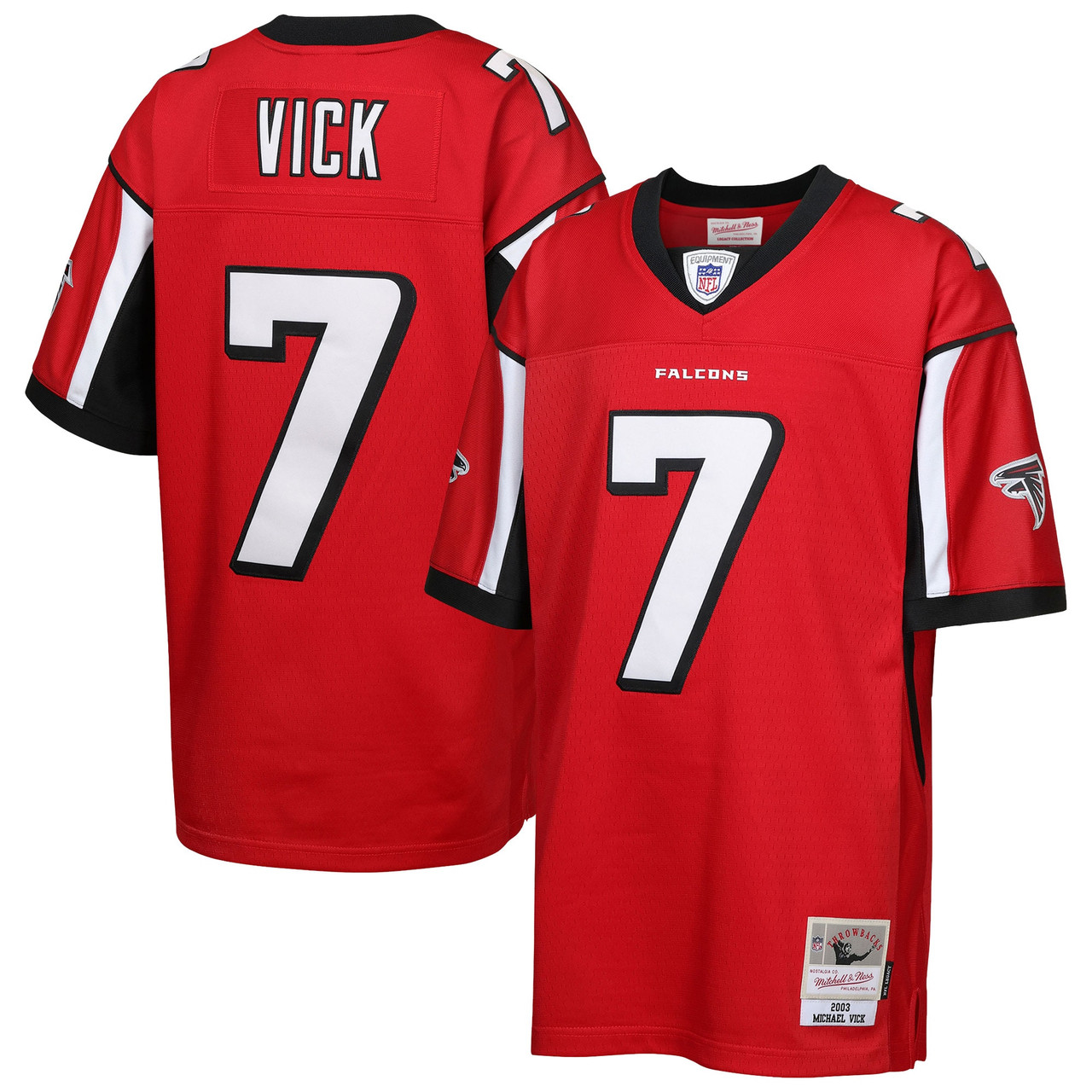 Atlanta Falcons Michael Vick Red 2003 Legacy Throwback Limited Jersey