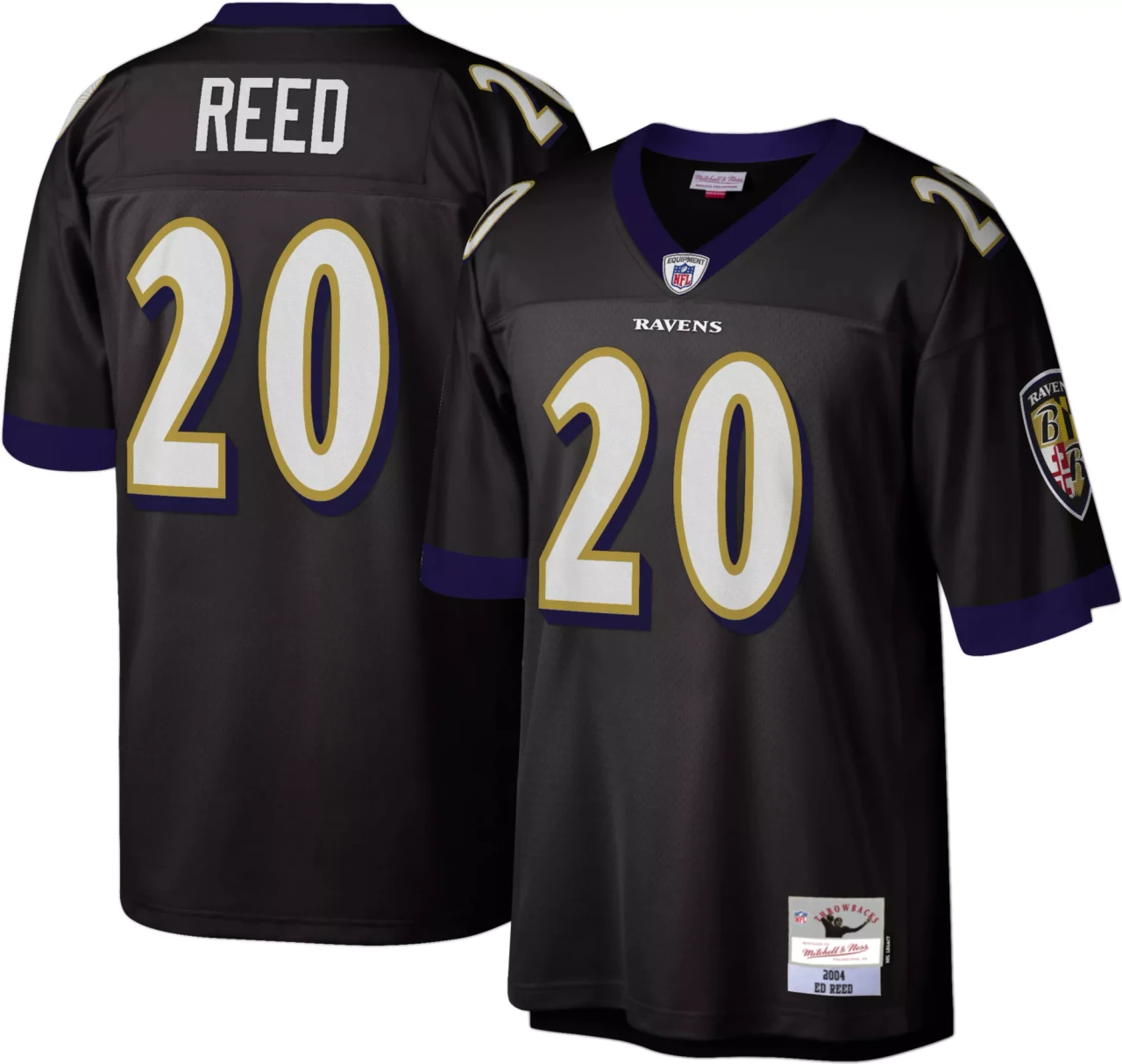 Baltimore Ravens Ed Reed 20 2004 Home Throwback Limited Jersey