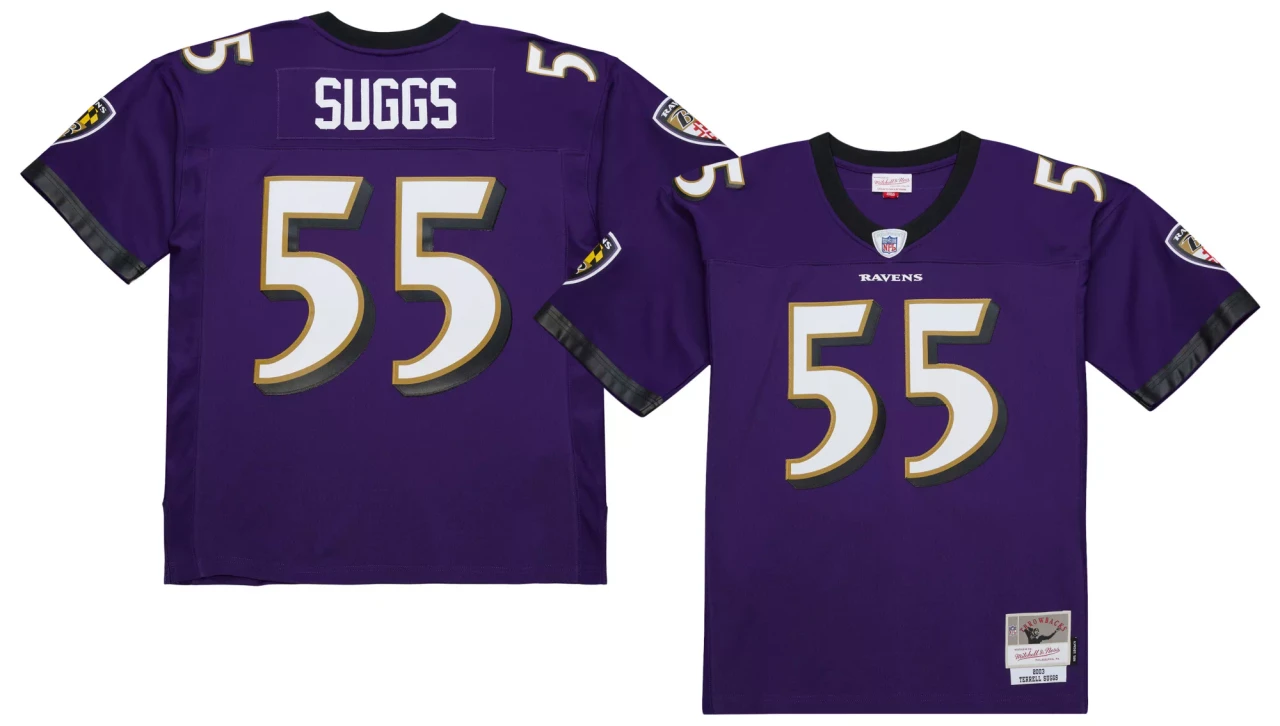 Baltimore Ravens Terrell Suggs 55 Purple 2003 Limited Jersey