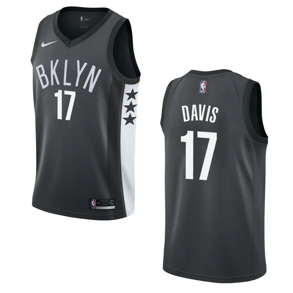 Brooklyn Nets Ed Davis Black Swingman Jersey - Statement Edition