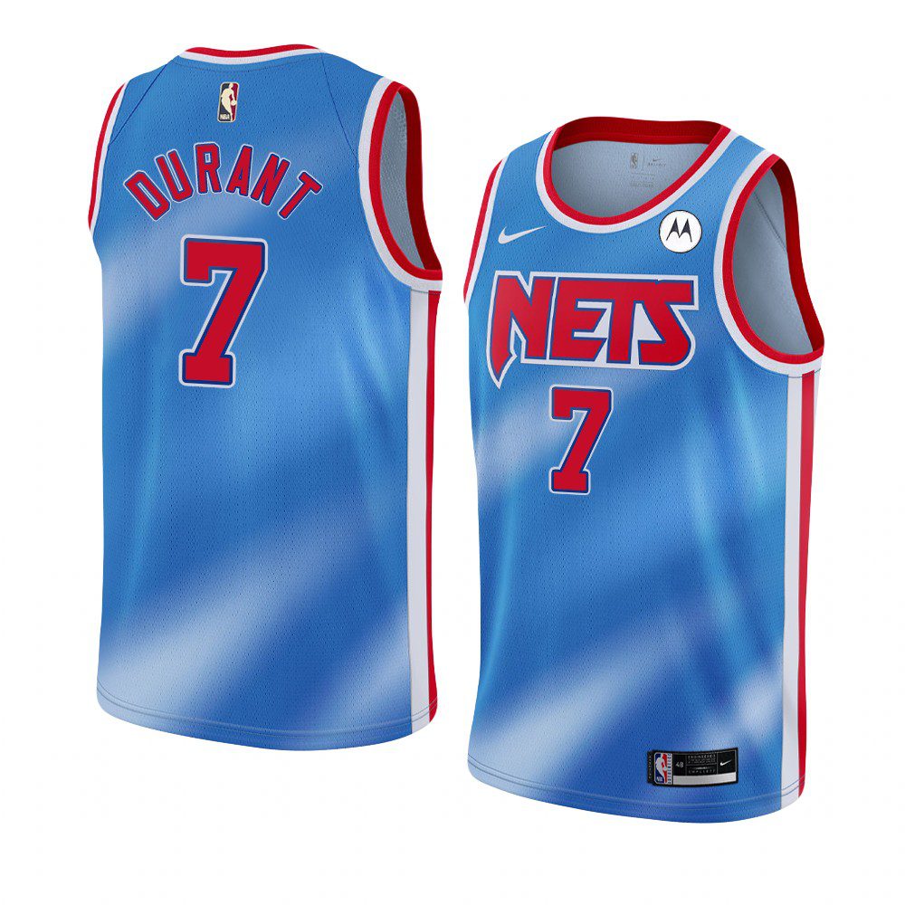 Brooklyn Nets Kevin Durant Retro Jersey Blue