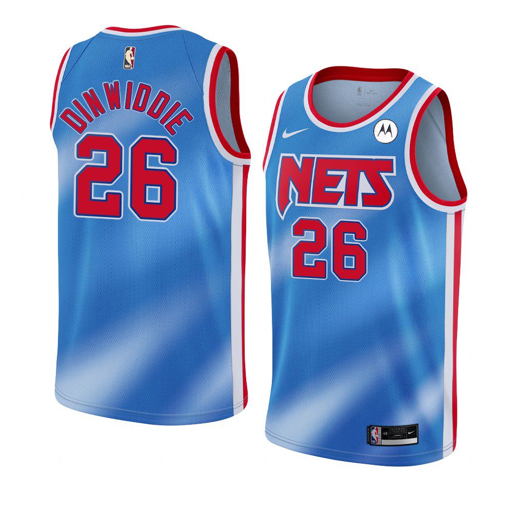 Brooklyn Nets Spencer Dinwiddie Retro Jersey Blue
