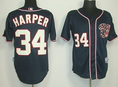 Bryce Harper #34 Washington Nationals Limited Jersey - Navy Blue