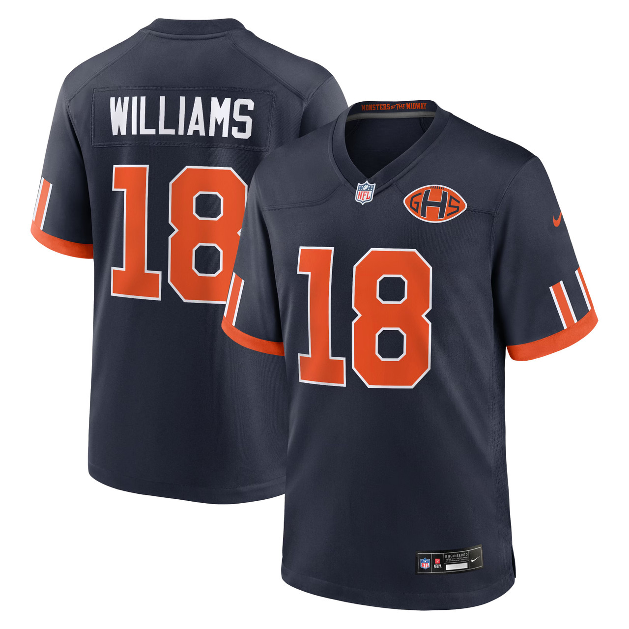 Caleb Williams #18 Chicago Bears 2026 Rivalries Limited Jersey - Navy