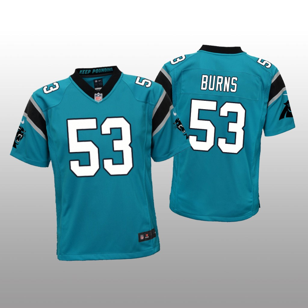 Carolina Panthers Brian Burns Blue Limited Jersey