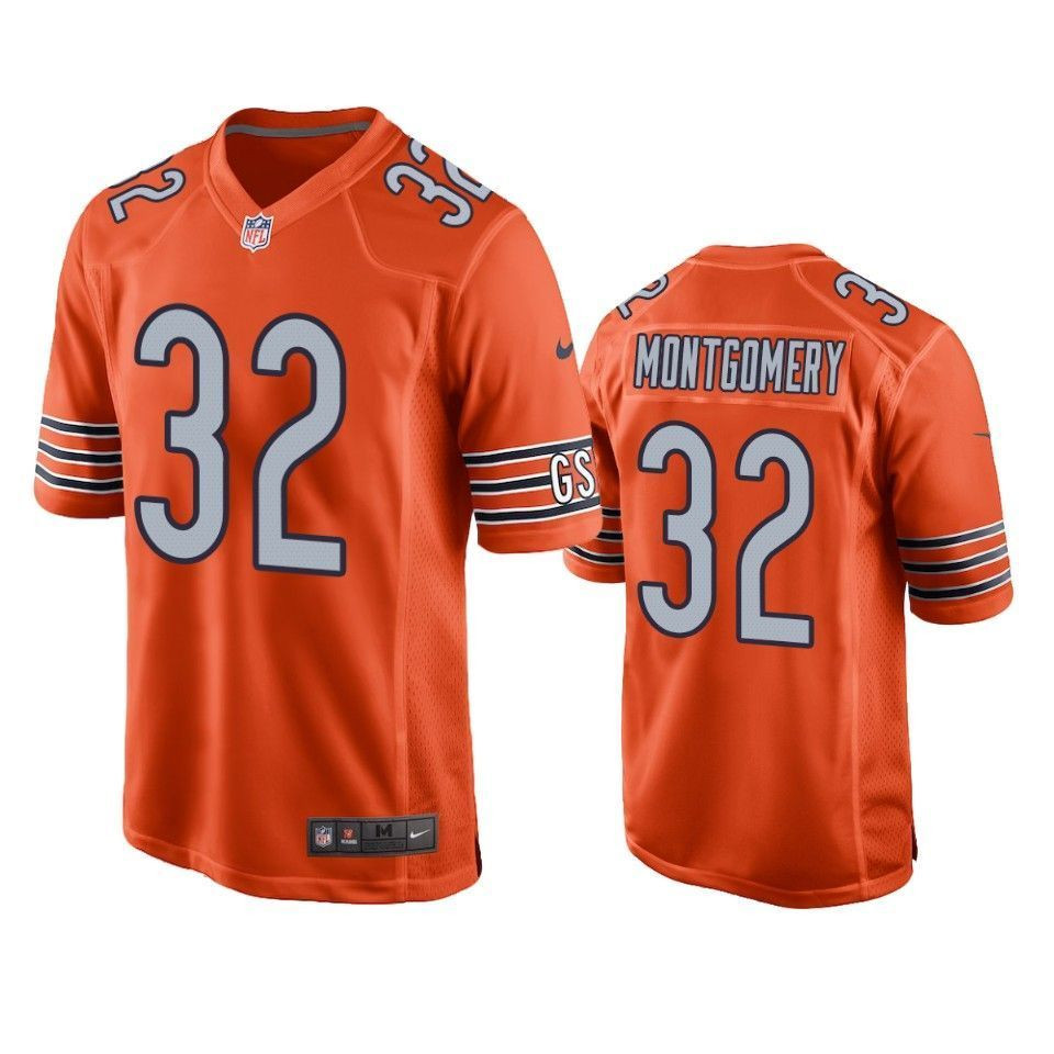 Chicago Bears David Montgomery 2019 Draft Orange Limited Jersey - Edition 2
