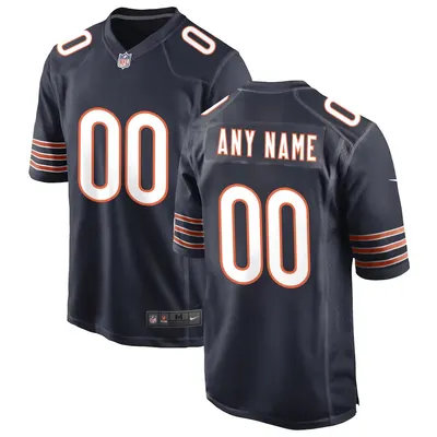 Chicago Bears Limited Custom Jersey - Navy