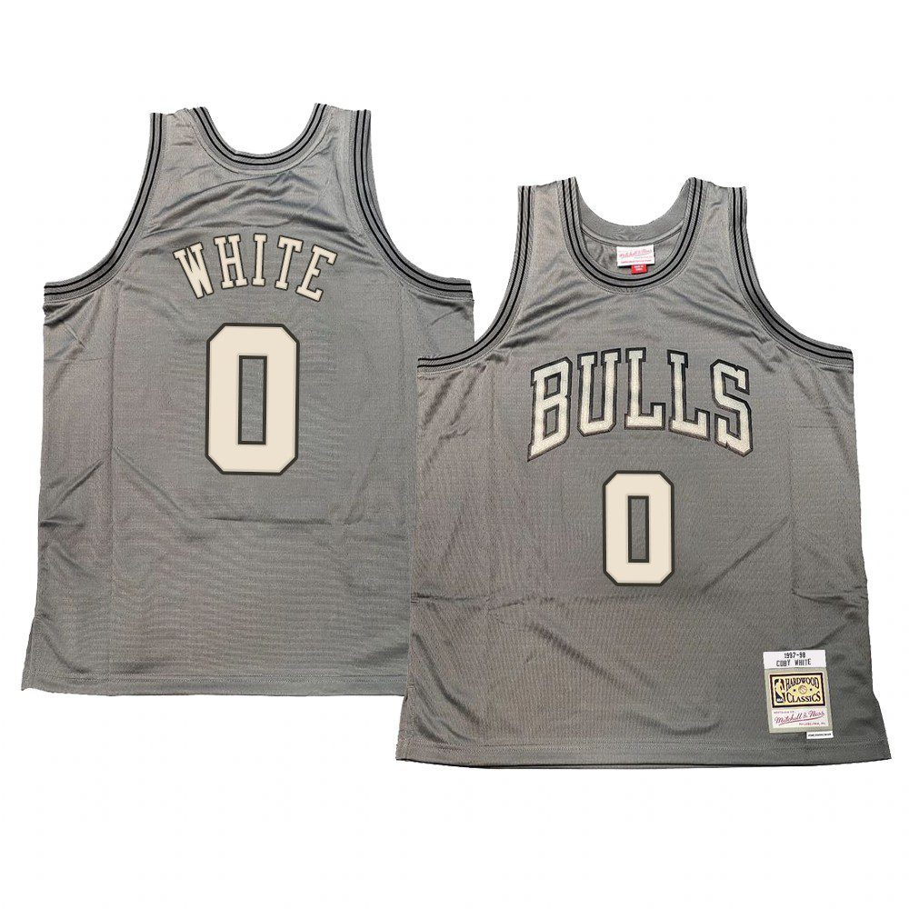 Chicago Bulls Coby White Retro Throwback Jersey Gray