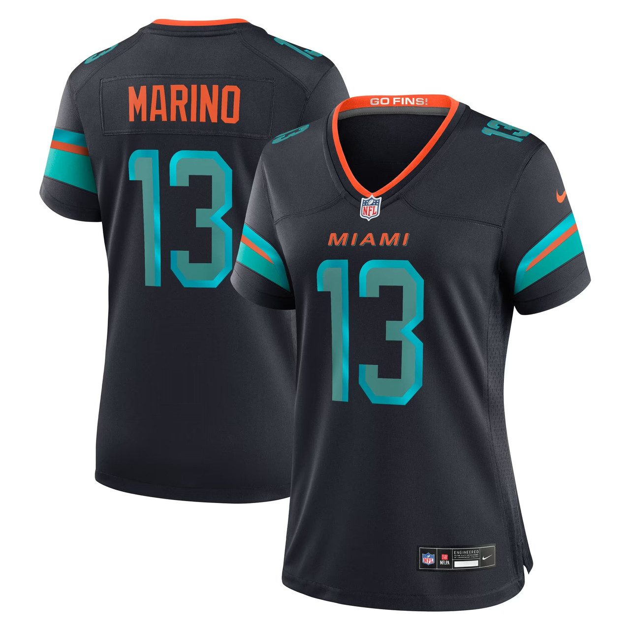 Dan Marino #13 Miami Dolphins Women'S Rivalries Retired Player Limited Jersey - Navy