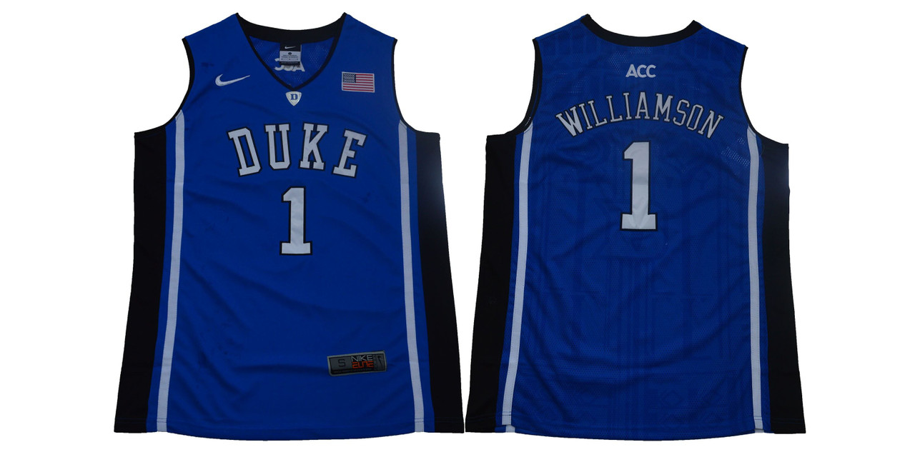 Duke Blue Devils #1 Williamson Basketball Elite Jersey - Blue