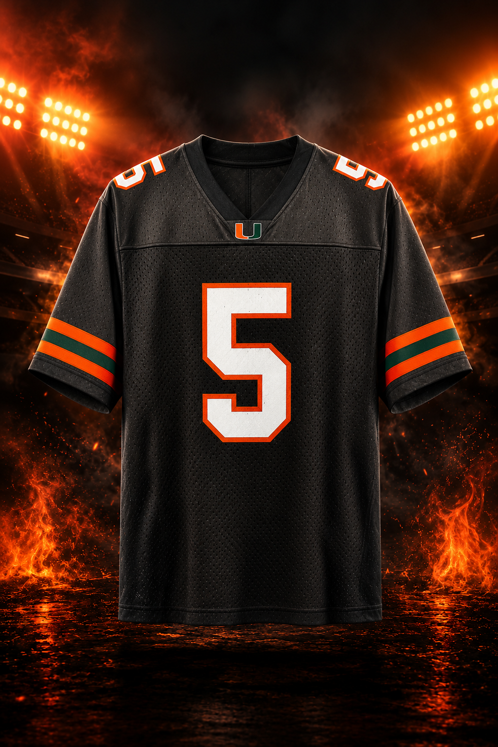 Edgerrin James #5 Miami Hurricanes Throwback Jersey - Black