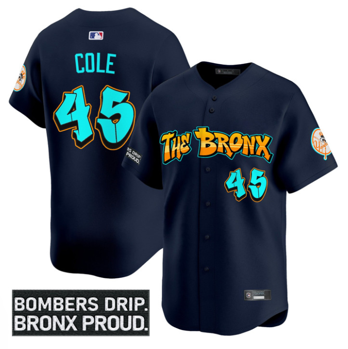 Gerrit Cole #45 New York Yankees Graffiti Bronx Bombers Edition Limited Jersey