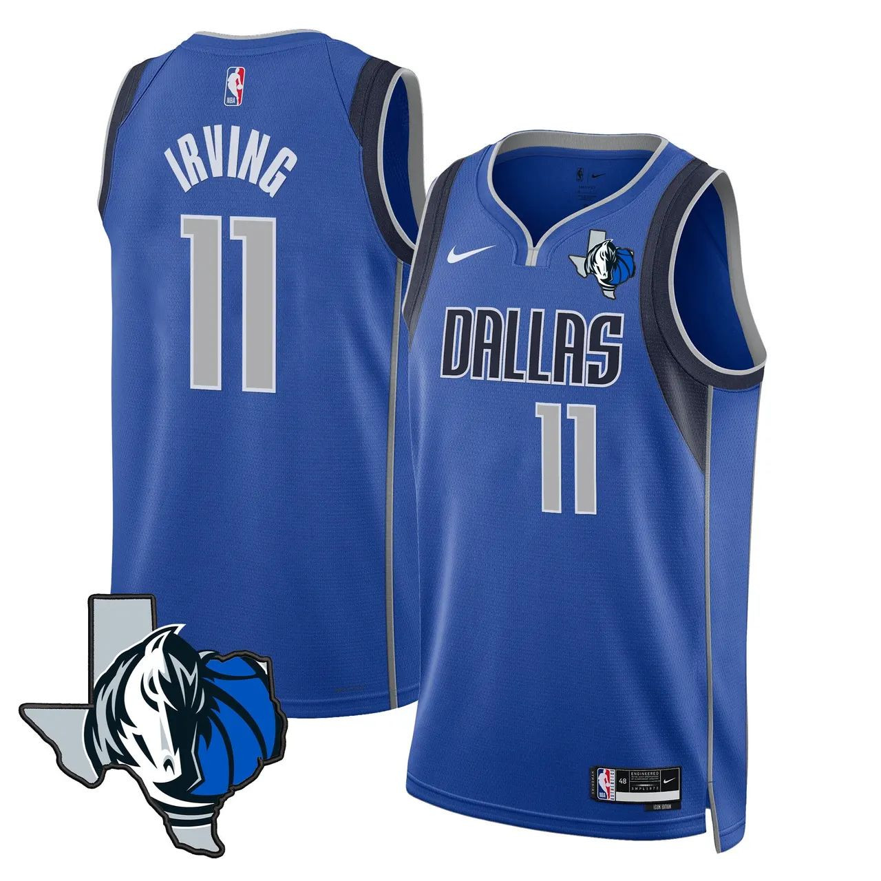 Irving #11 Dallas Mavericks Statement Edition Swingman Jersey - White - Blue