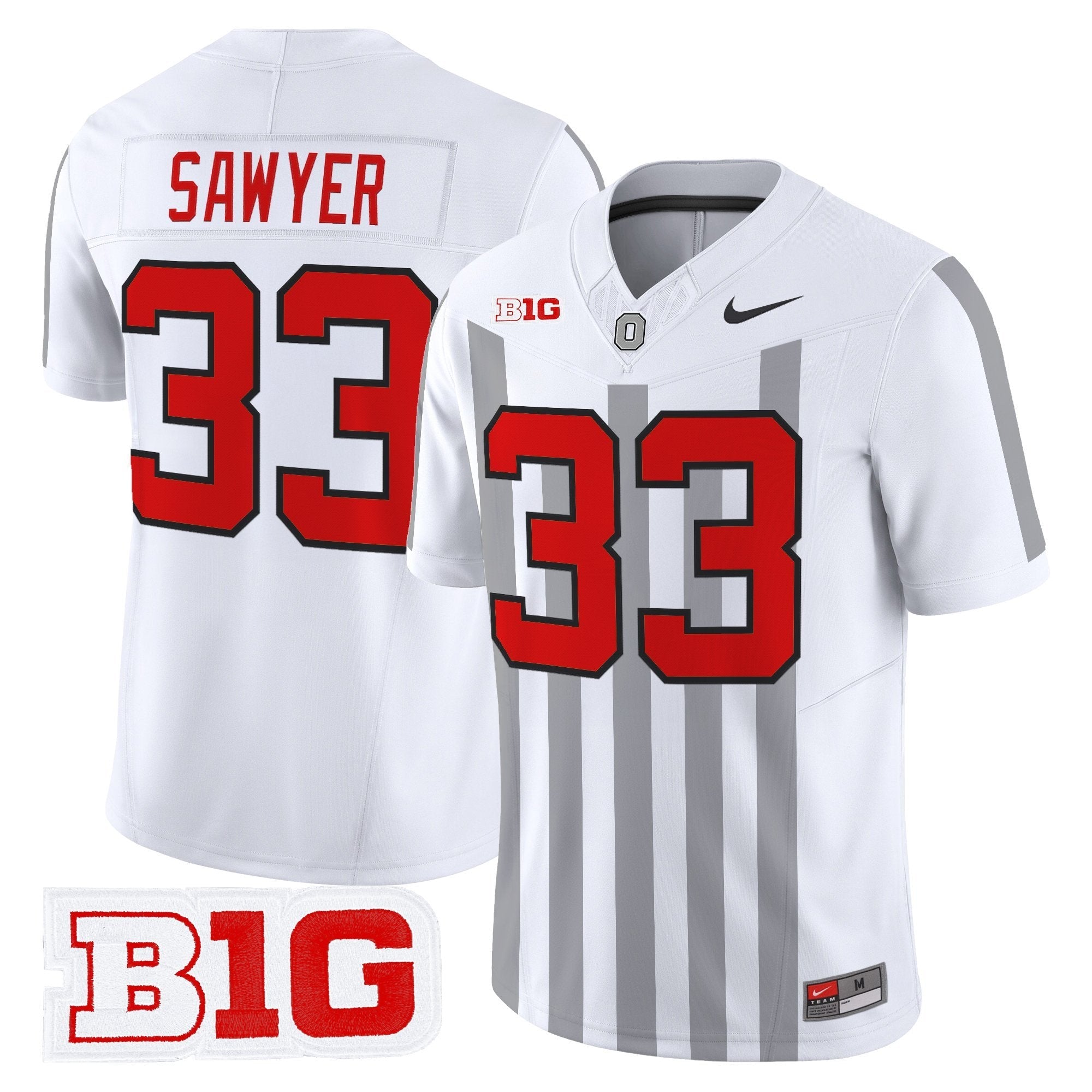 Jack Sawyer Ohio State Buckeyes Throwback Jersey Stitched - White