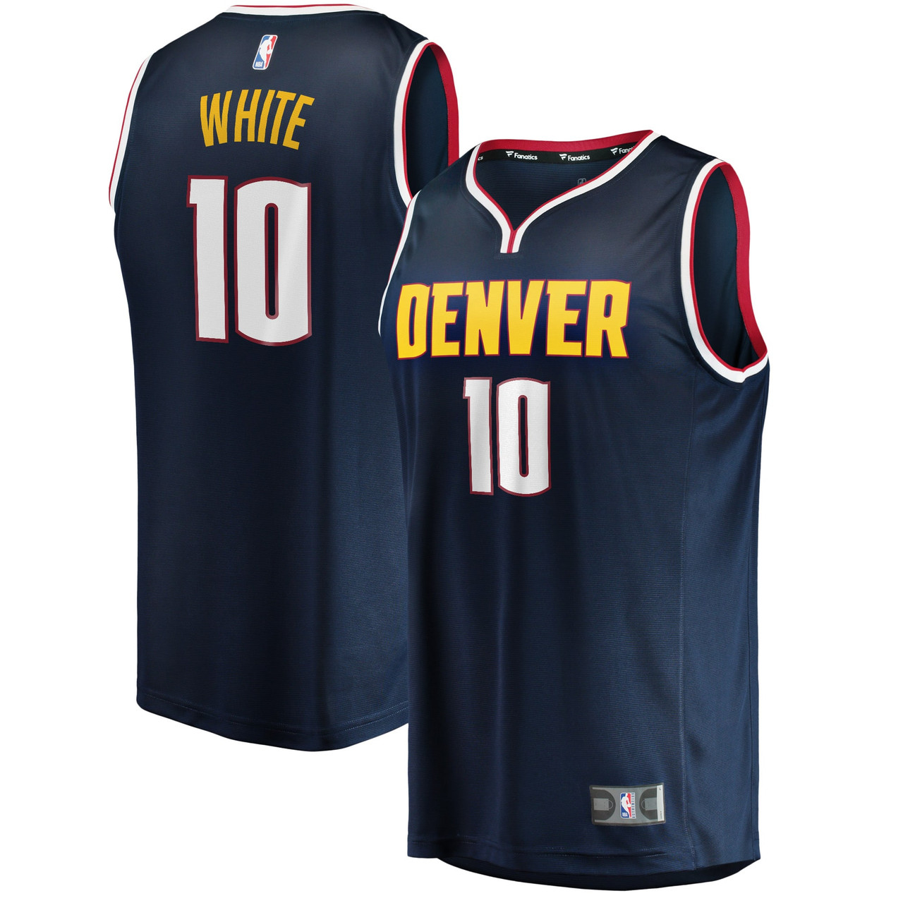 Jack White Denver Nuggets Fast Break Icon Edition Swingman Player Jersey - Navy