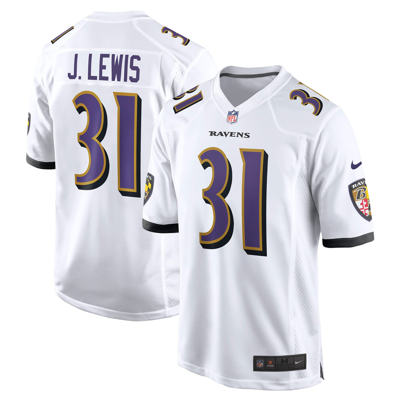 Jamal Lewis Baltimore Ravens Throwback White Limited Jersey