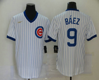 Javier Baez #9 Chicago Cubs Pullover Cooperstown Limited Jersey - White