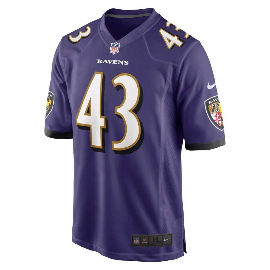 Justice Hill #3 Baltimore Ravens Limited Jersey - Purple