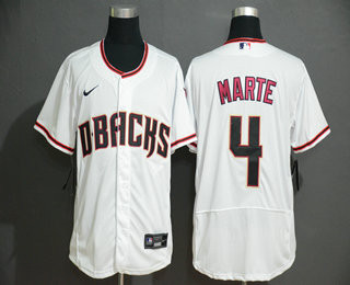 Ketel Marte #4 Arizona Diamondbacks Limited Flex Base Jersey - White