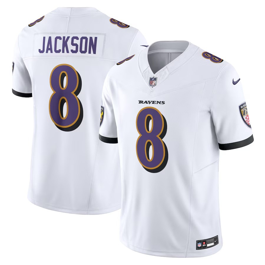 Lamar Jackson #8 Baltimore Ravens Limited Jersey - White