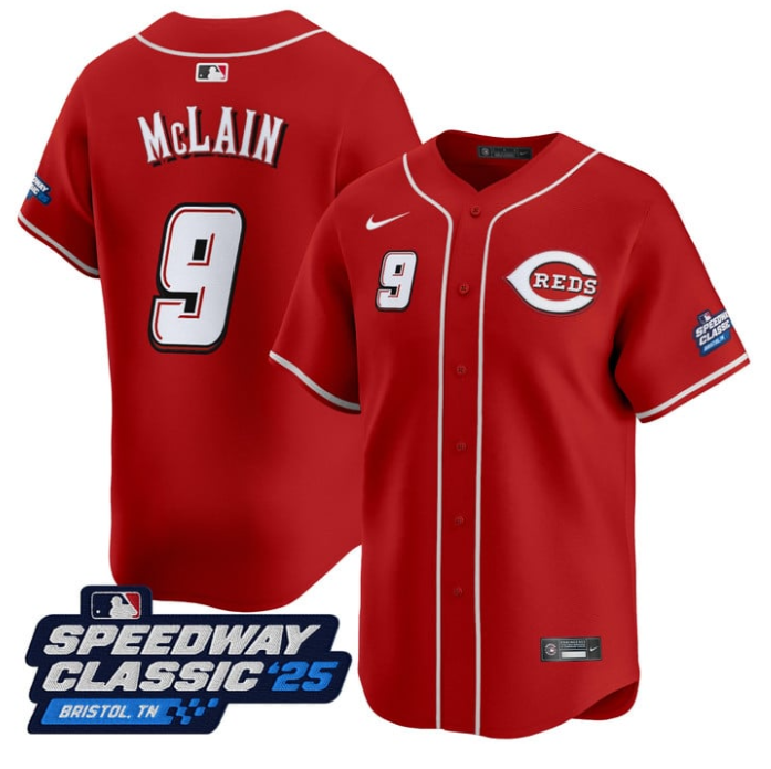 Matt McLain #9 Cincinnati Reds Speedway Classic Limited Jersey - Red
