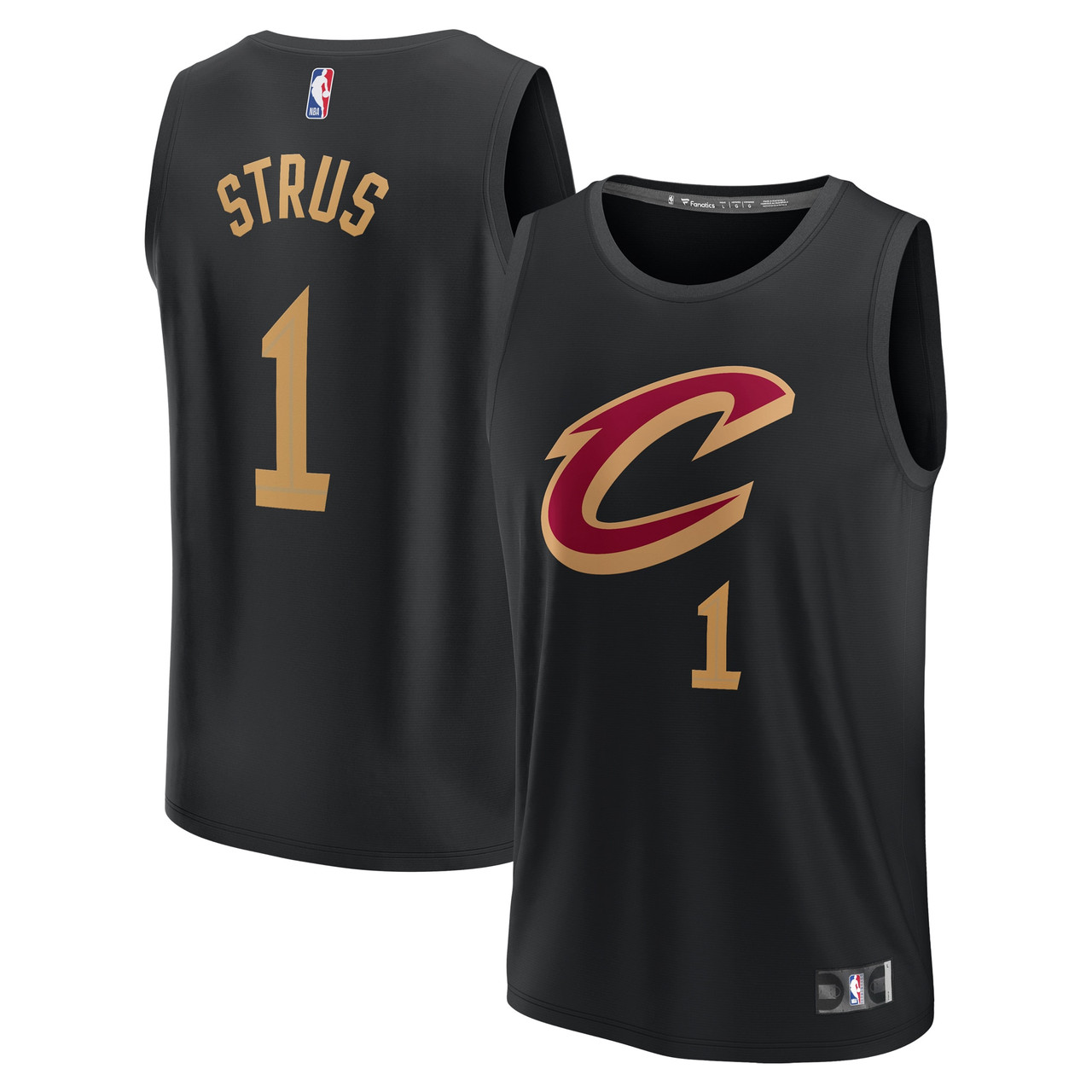Max Strus Cleveland Cavaliers Fast Break Statement Edition Swingman Player Jersey - Black