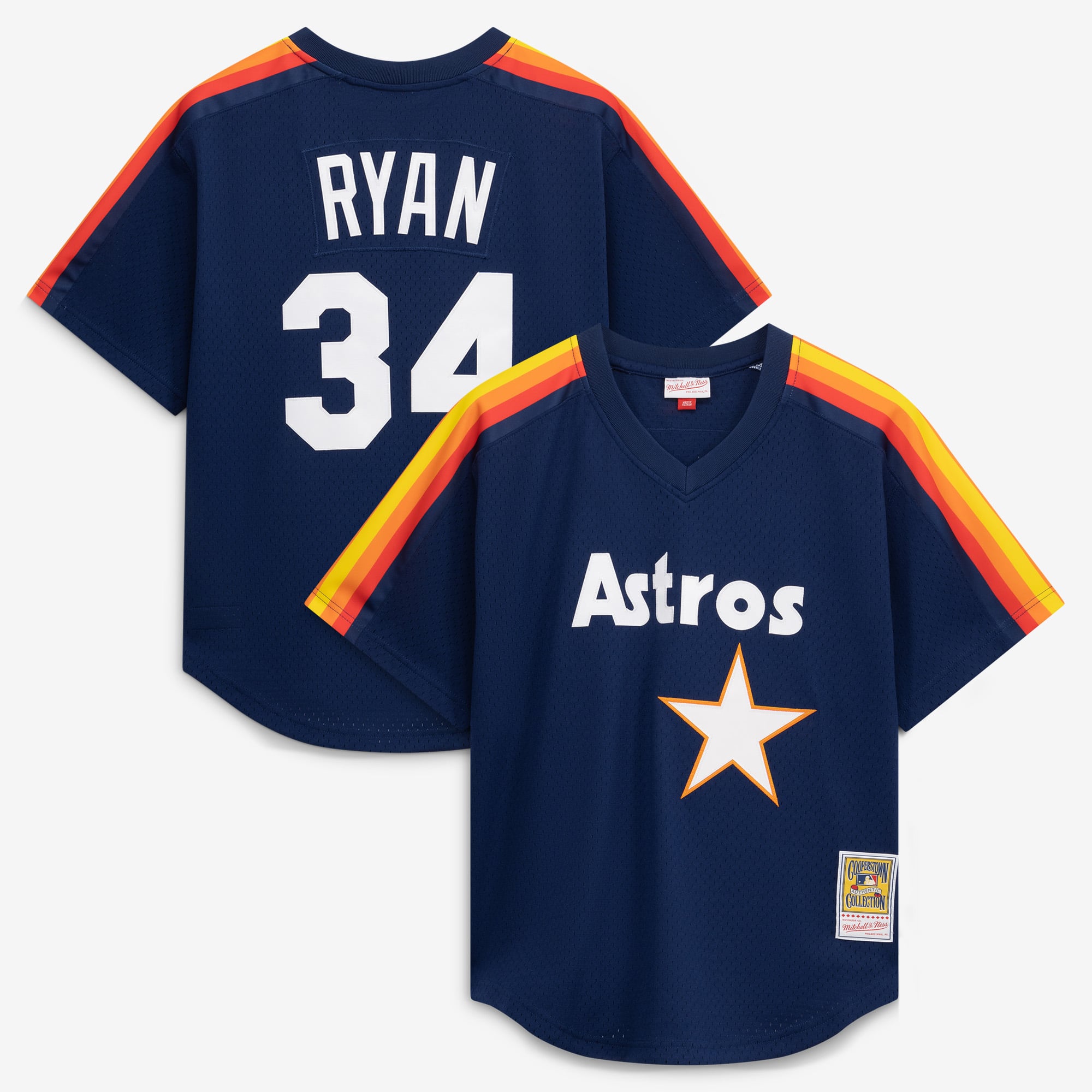 Men's Houston Astros Nolan Ryan Navy Batting Practice Jersey