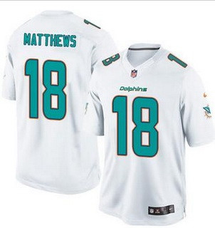 Miami Dolphins 18 Rishard Matthews White Road Limited Jersey