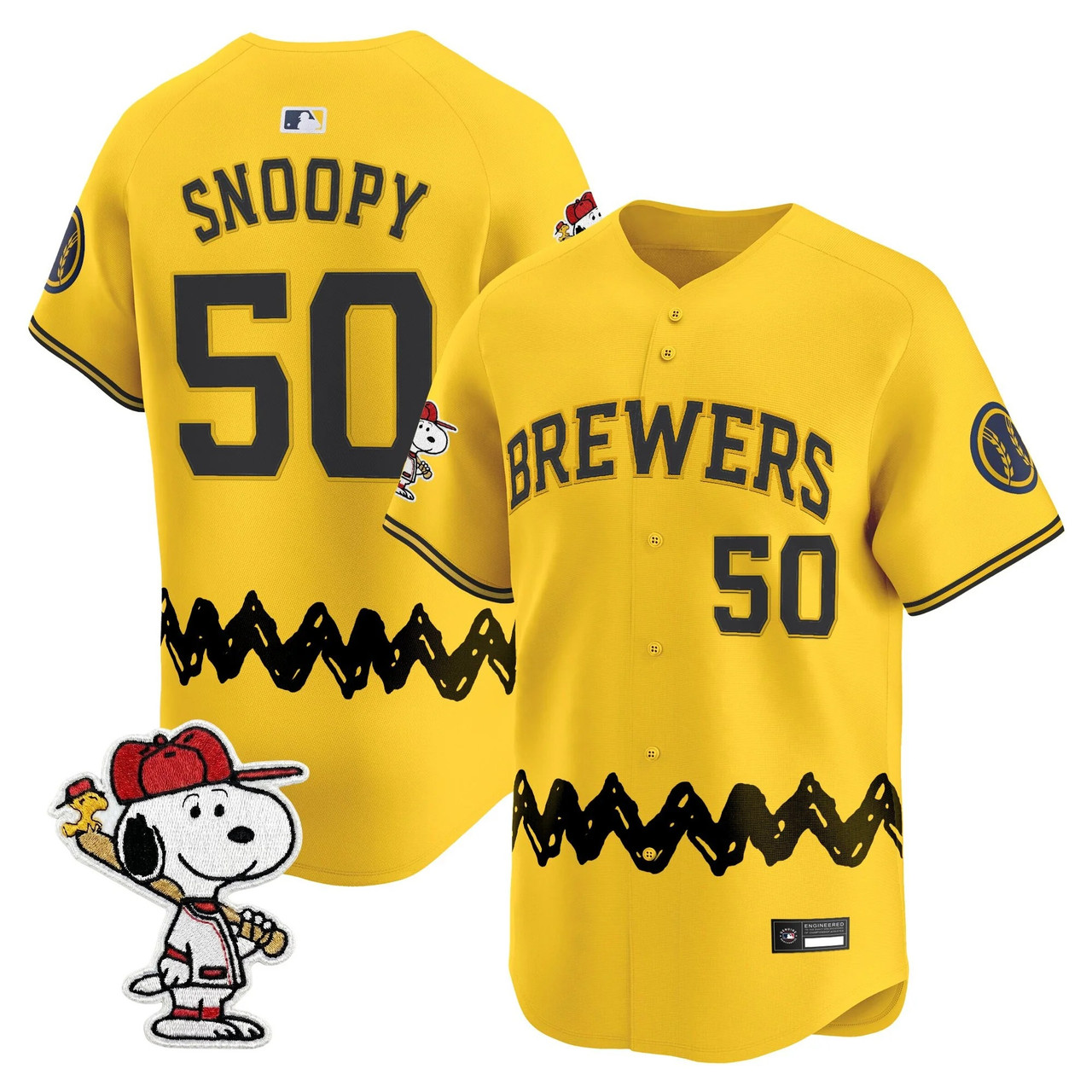 Milwaukee Brewers X Peanuts Vapor Premier Limited Jersey