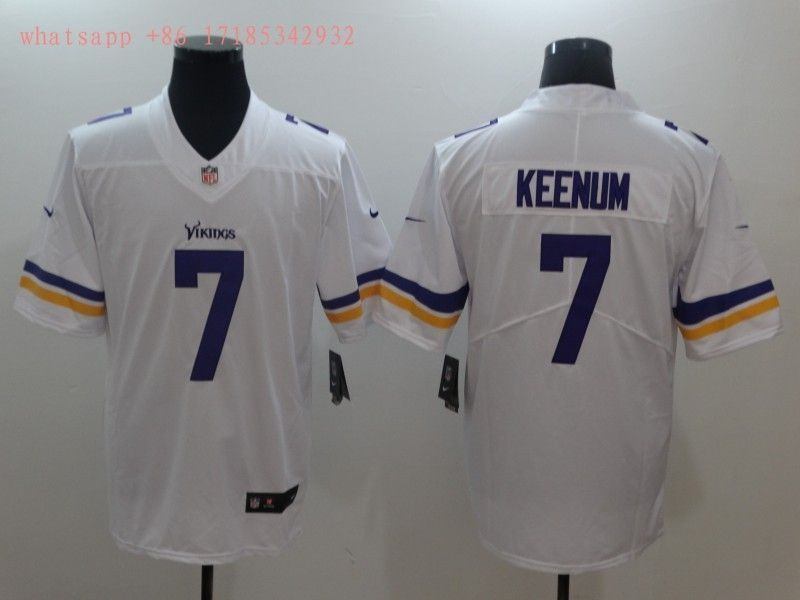 Minnesota Vikings Case Keenum 7 2020 White Limited Jersey