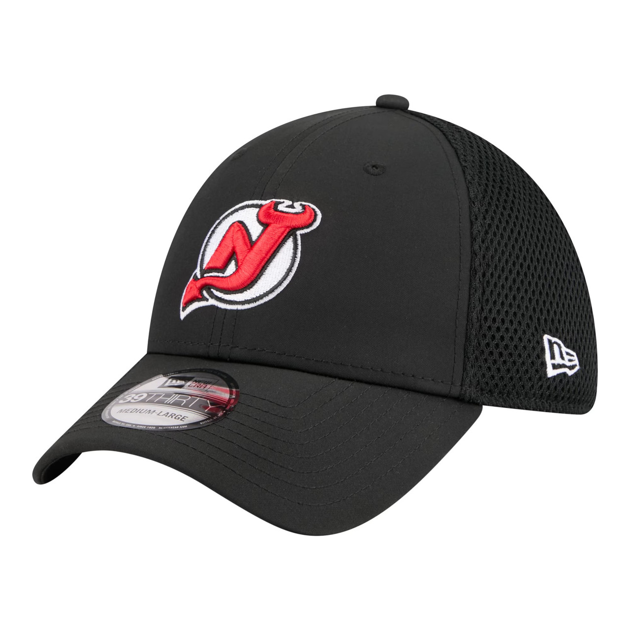 New Jersey Devils Logo 39Thirty Flex Hat Premier Breakaway Jersey - Black