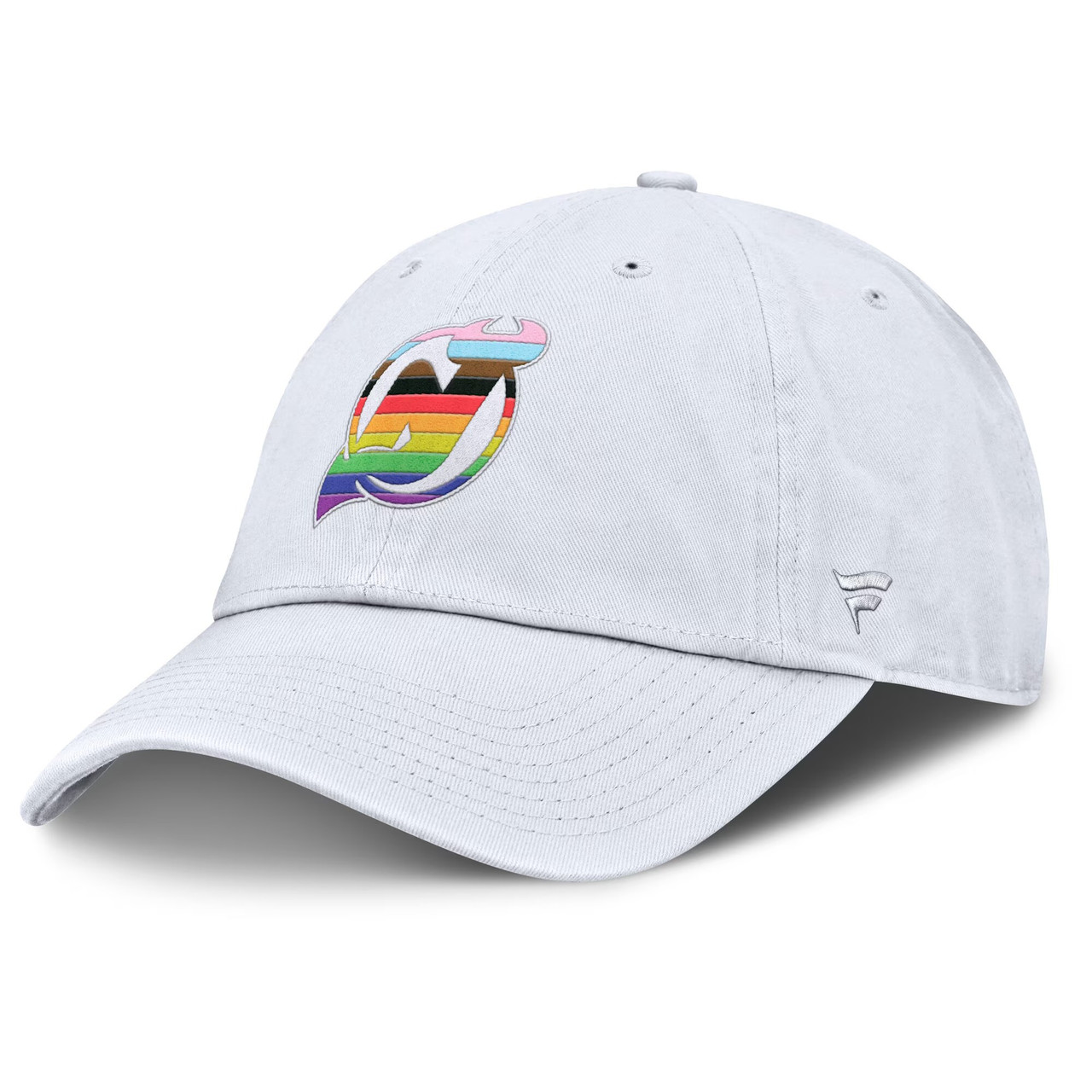 New Jersey Devils Pride Adjustable Hat Premier Breakaway Jersey - White