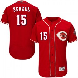 Nick Senzel #15 Cincinnati Reds Flex Base Alternate Jersey - Red
