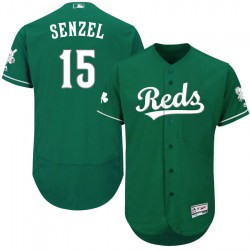 Nick Senzel #15 Cincinnati Reds Flex Base Celtic Jersey - Green