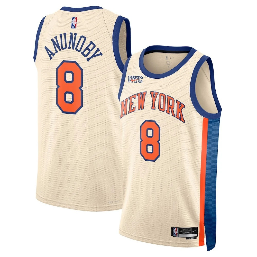 Og Anunoby #8 New York Knicks City Edition Swingman Jersey - White