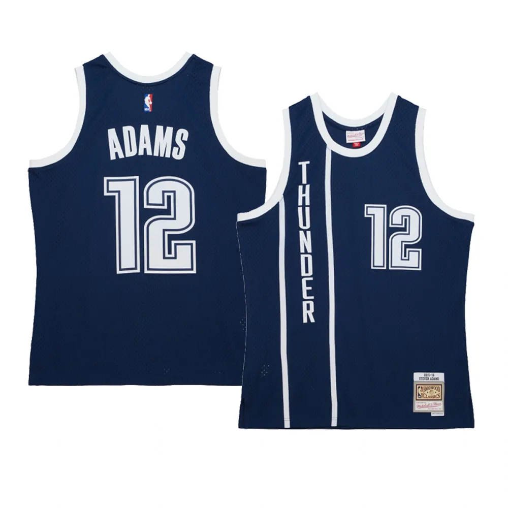Oklahoma City Thunder Steven Adams Alternate 2015-16 Retro Jersey Blue