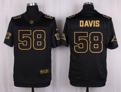 Panthers 58 Thomas Davis Sr Black Gold Limited Jersey