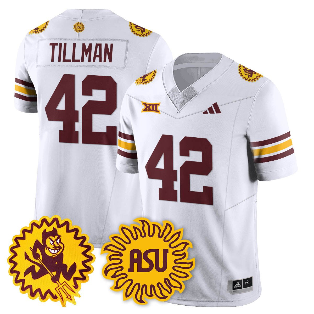 Pat Tillman #42 Arizona State Sun Devils 1975 Limited Throwback Jersey - White