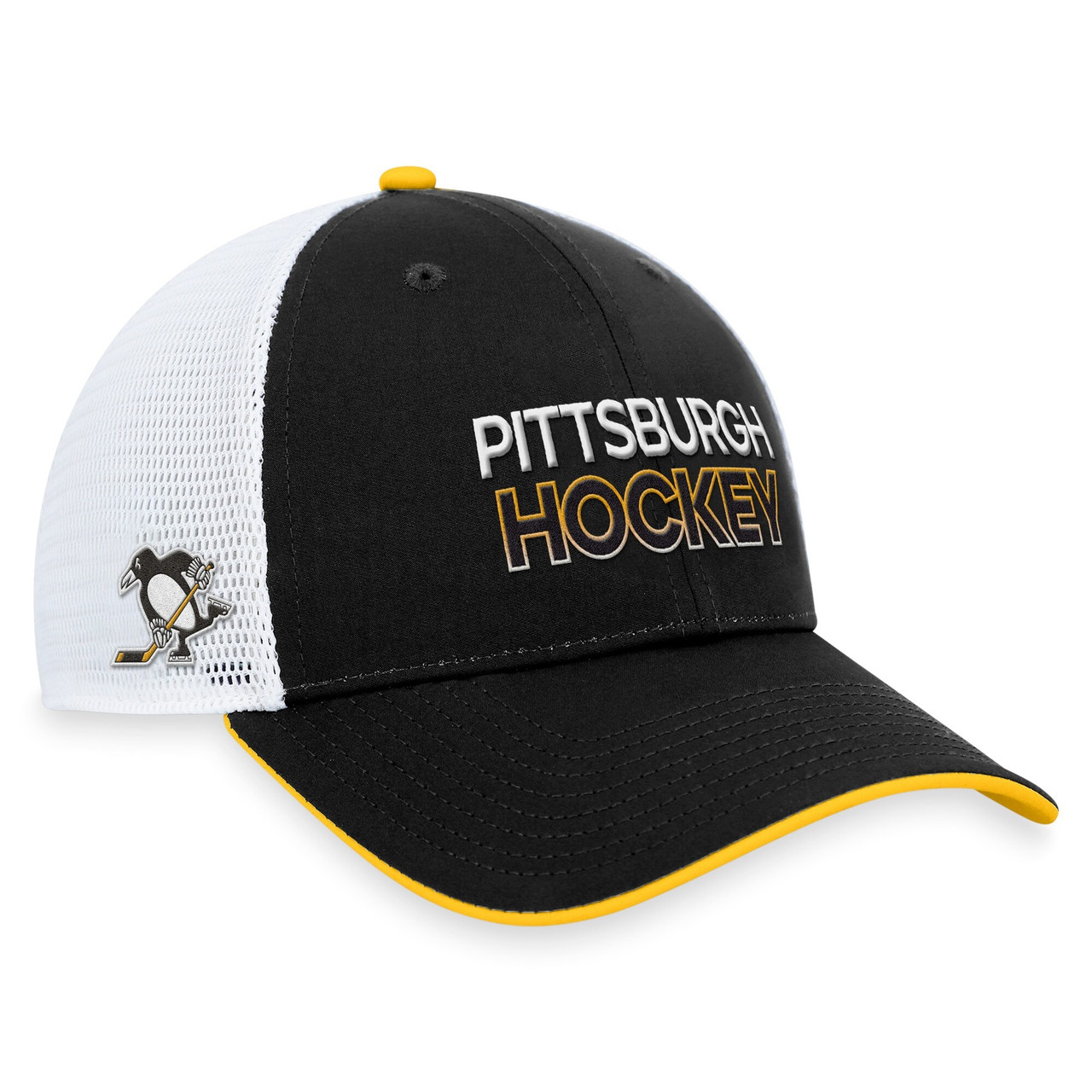 Pittsburgh Penguins Pro Alternate Trucker Adjustable Hat Jersey - Black