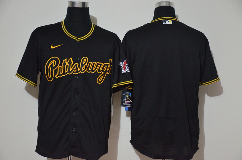 Pittsburgh Pirates Blank Pullover Limited Throwback Flex Base Jersey - Black