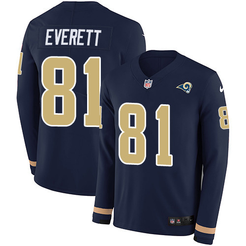 Rams 81 Gerald Everett Navy Blue Limited Jersey