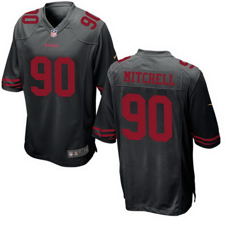 San Francisco 49ers 90 Earl Mitchell Black Alternate Limited Jersey - Edition 1