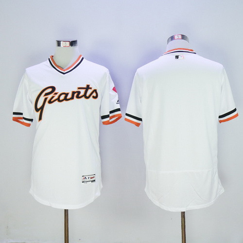 San Francisco Giants 2016 Blank Pullover Flexbase Limited Baseball Jersey - White